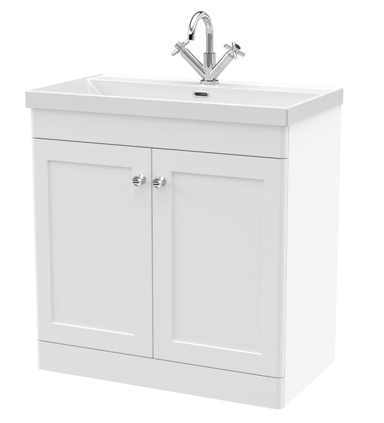 NUIE 800mm Floor Standing 2-Door Vanity with Basin - 1 Tap Hole