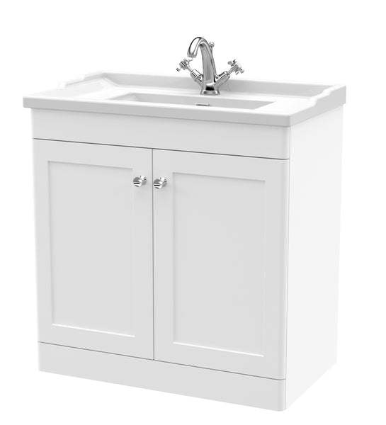 NUIE 800mm Floor Standing 2 Door Vanity & Basin 1TH