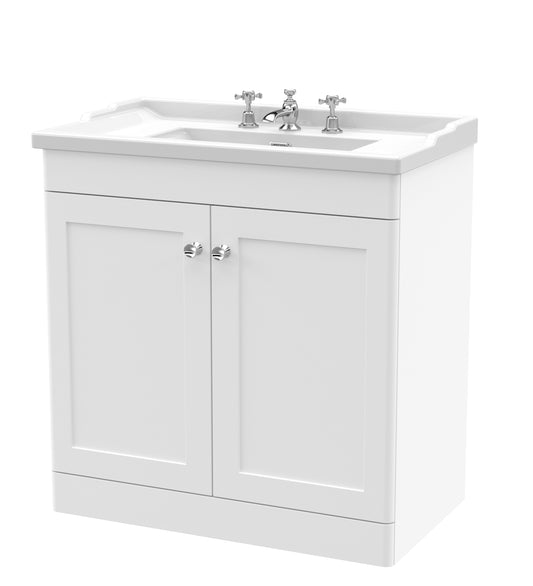 NUIE 800mm Floor Standing 2 Door Vanity & Basin 3TH