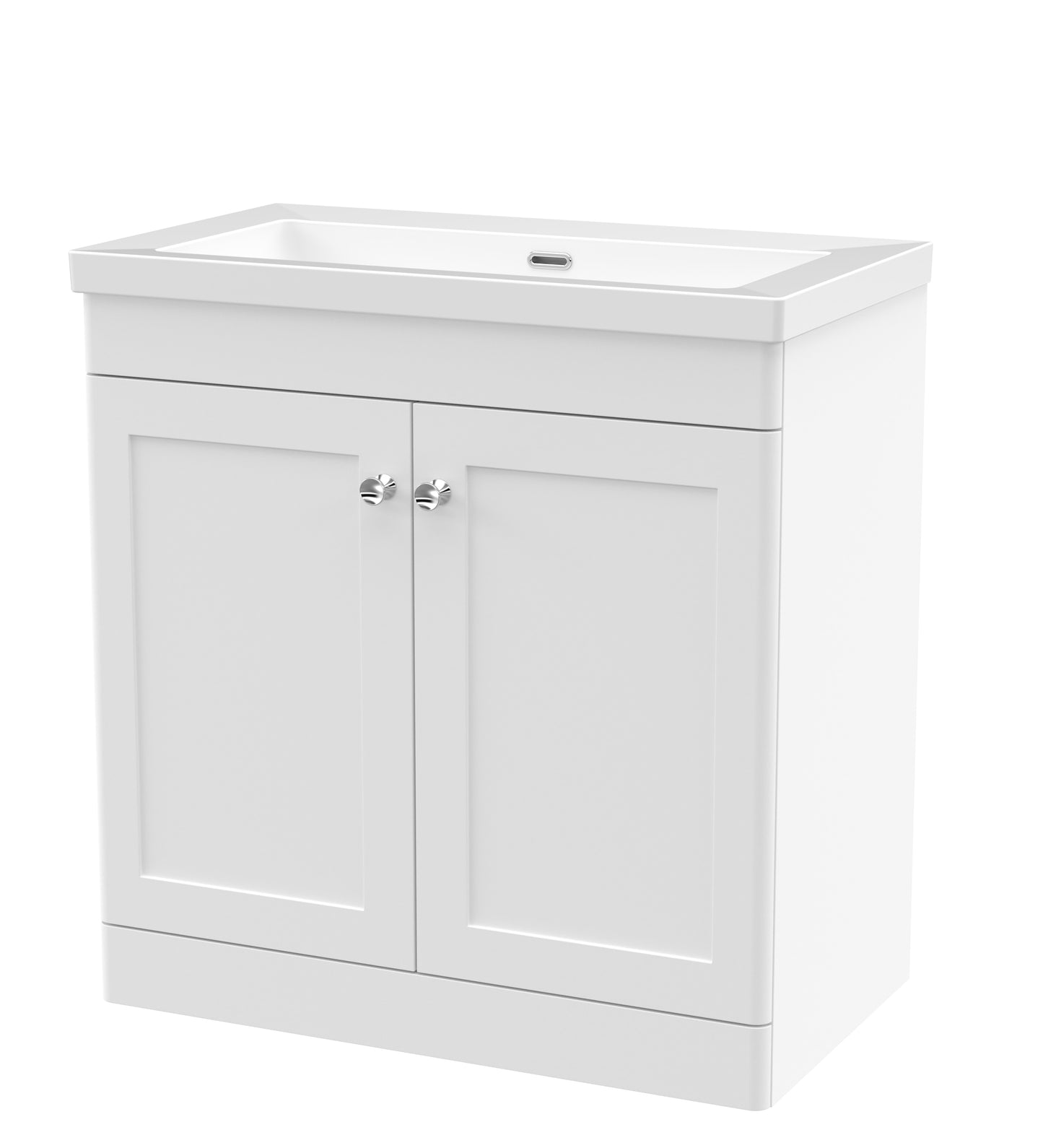 NUIE 800mm Floor Standing 2-Door Vanity with Basin - 0 Tap Hole