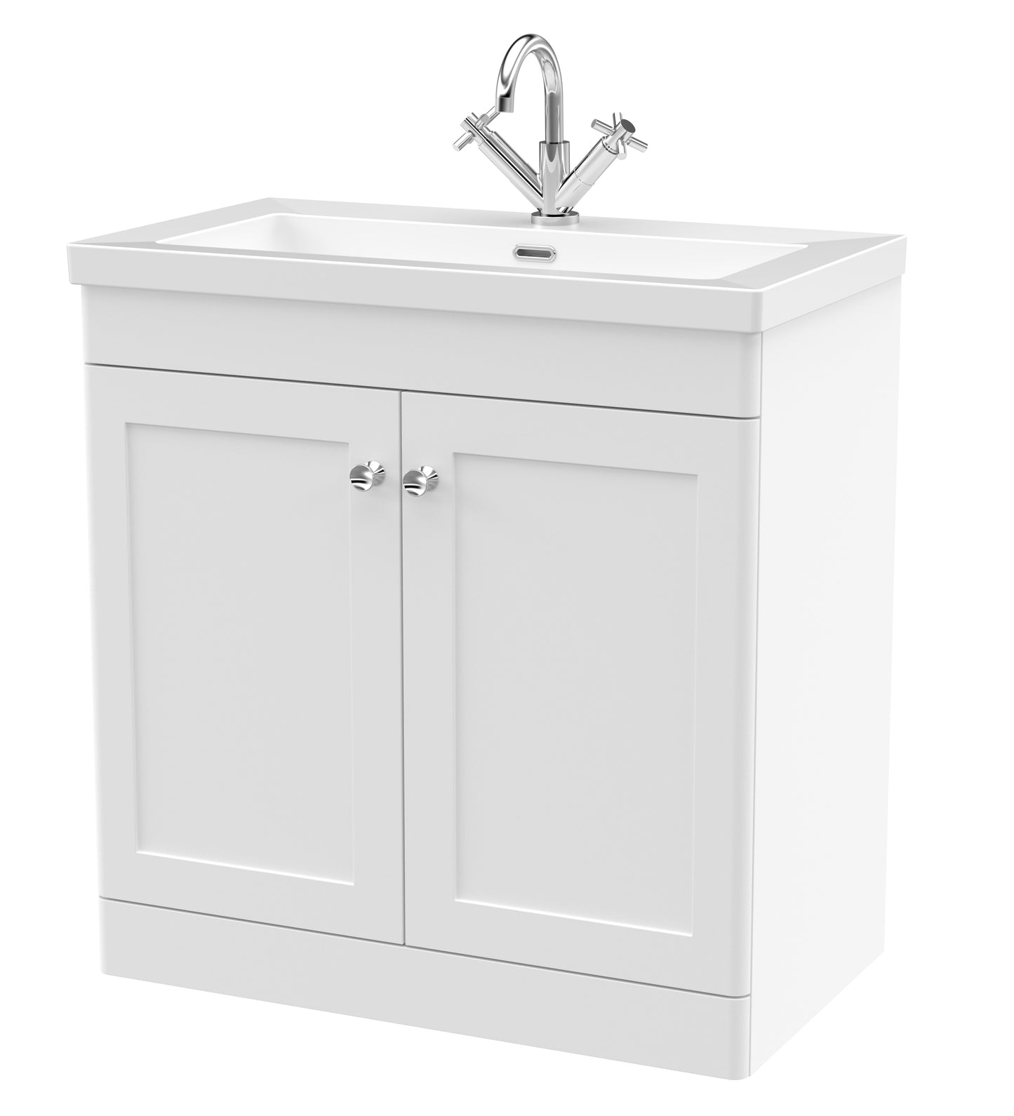 NUIE 800mm Floor Standing 2-Door Vanity with Basin - 1 Tap Hole
