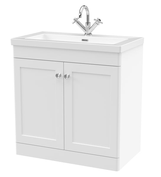 NUIE 800mm Floor Standing 2-Door Vanity with Basin - 1 Tap Hole