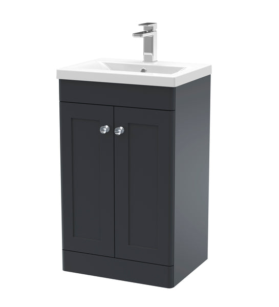 NUIE 500mm Floor Standing 2 Door Vanity & Basin 1