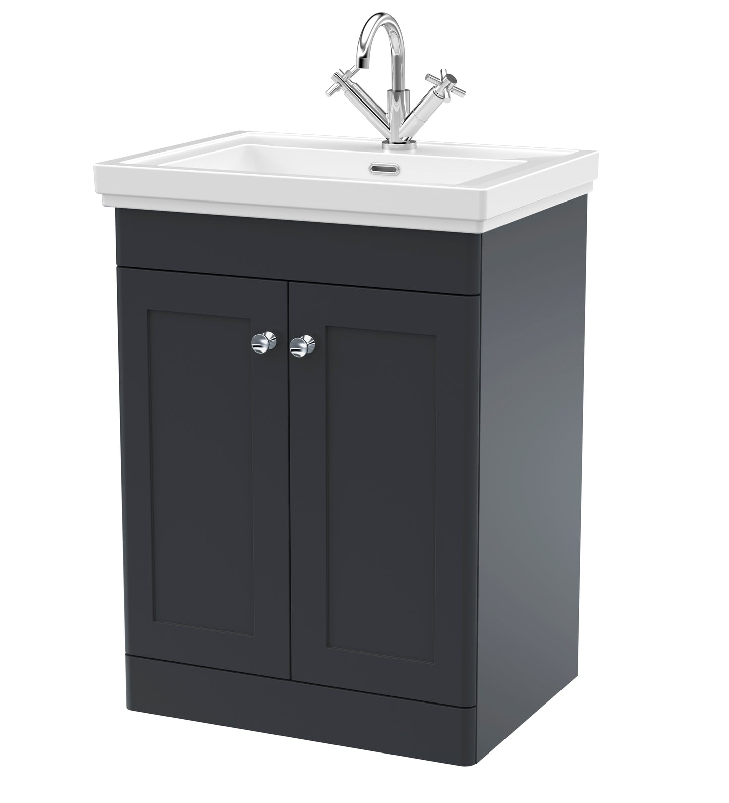 NUIE 600mm Floor Standing 2-Door Vanity & Basin 1TH