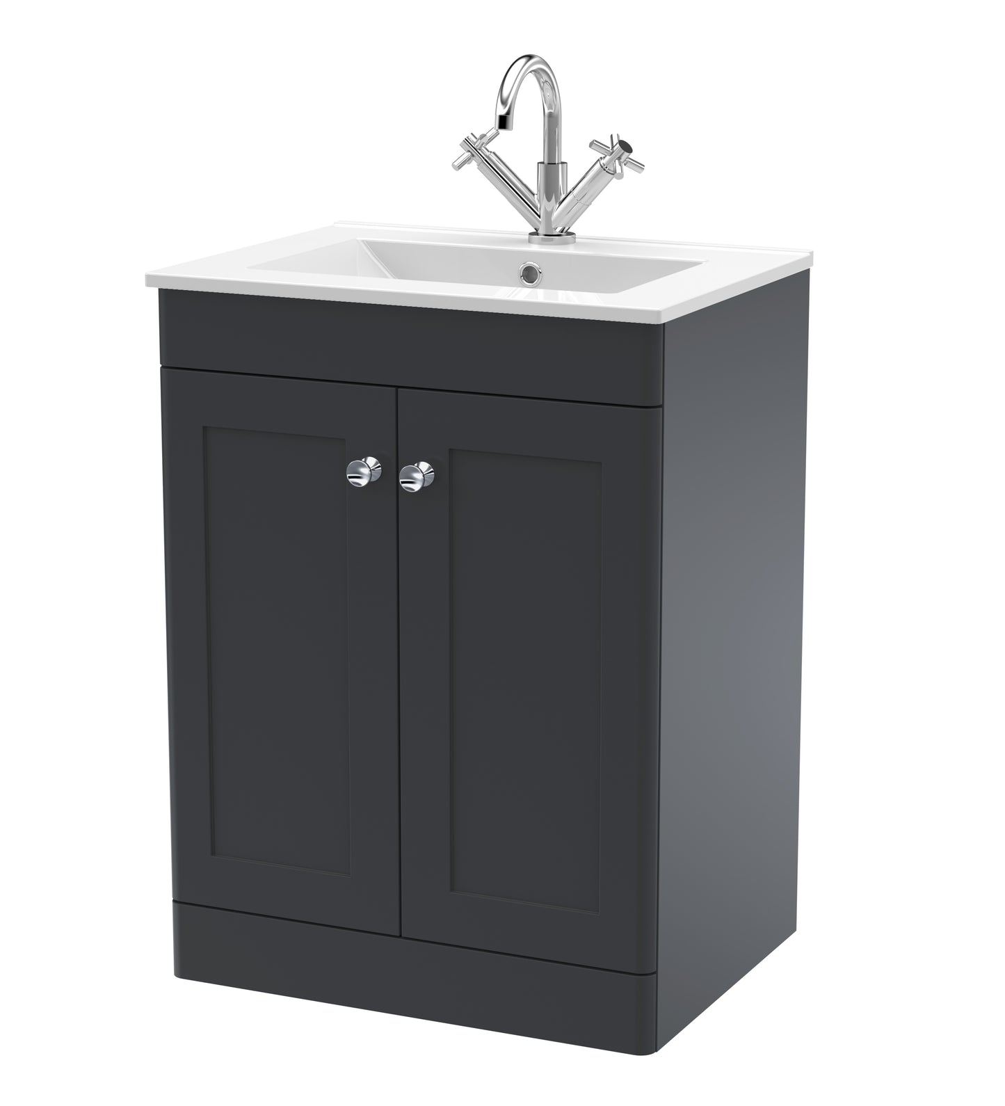 NUIE 600mm Floor Standing 2-Door Vanity with Basin - 1 Tap Hole