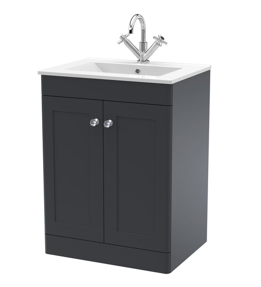 NUIE 600mm Floor Standing 2-Door Vanity with Basin - 1 Tap Hole