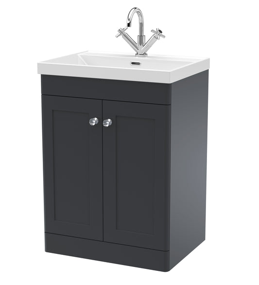 NUIE 600mm Floor Standing 2-Door Vanity with Basin - 1 Tap Hole