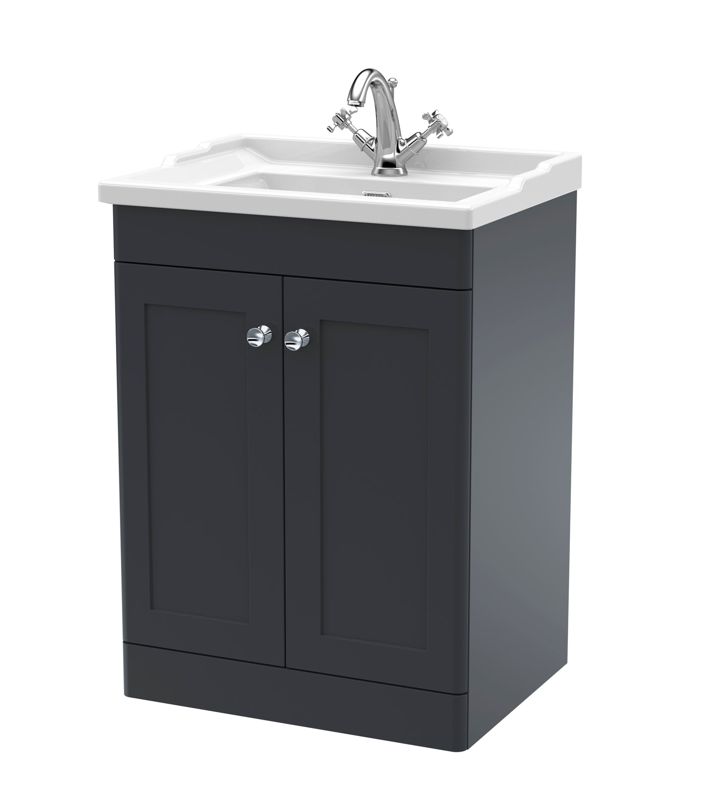 NUIE 600mm Floor Standing 2 Door Vanity & Basin 1TH