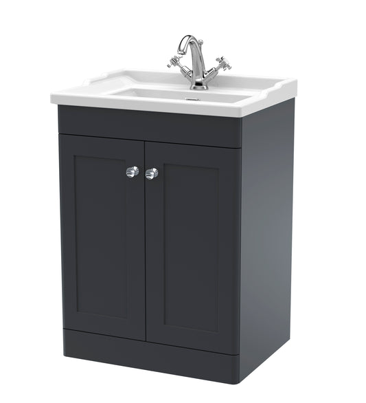 NUIE 600mm Floor Standing 2 Door Vanity & Basin 1TH