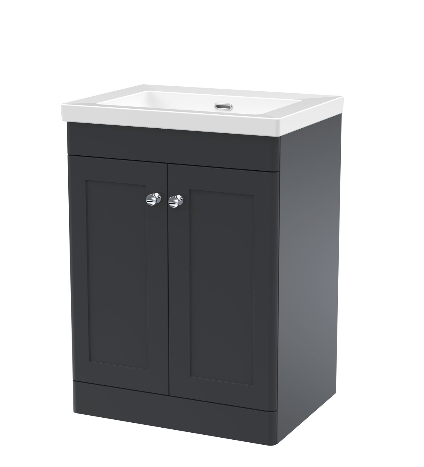 NUIE 600mm Floor Standing 2-Door Vanity with Basin - 0 Tap Hole
