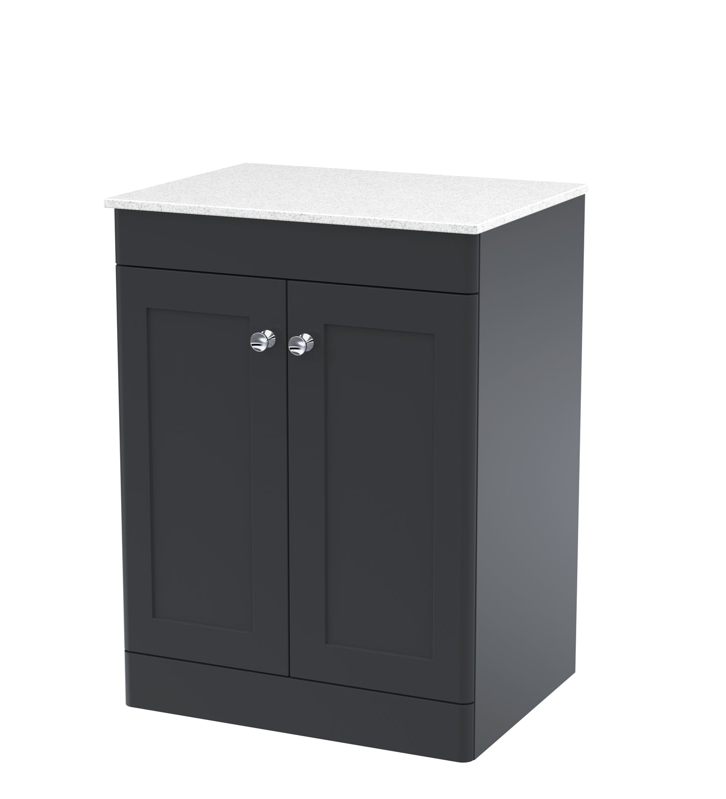 NUIE 600mm Floor Standing 2-Door Vanity with Marble Top
