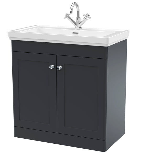 NUIE 800mm Floor Standing 2-Door Vanity & Basin 1TH