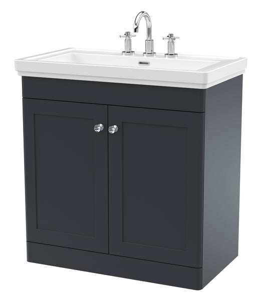 NUIE 800mm Floor Standing 2-Door Vanity & Basin 3TH