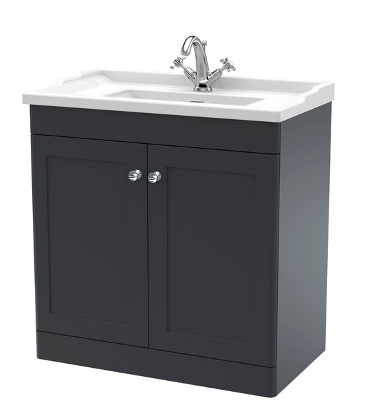 NUIE 800mm Floor Standing 2 Door Vanity & Basin 1TH