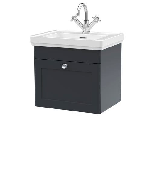 NUIE 500mm Wall Hung 1-Drawer Vanity & Basin 1TH