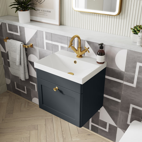 NUIE 500mm Wall Hung 1 Drawer Vanity & Basin 3