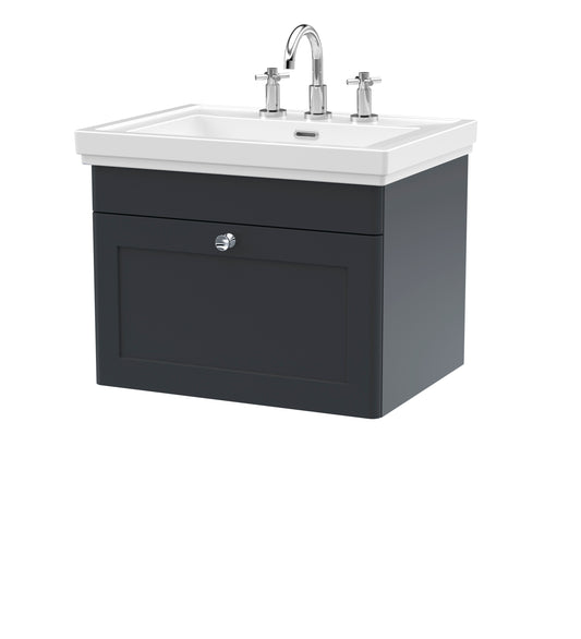 NUIE 600mm Wall Hung 1-Drawer Vanity & Basin 3TH