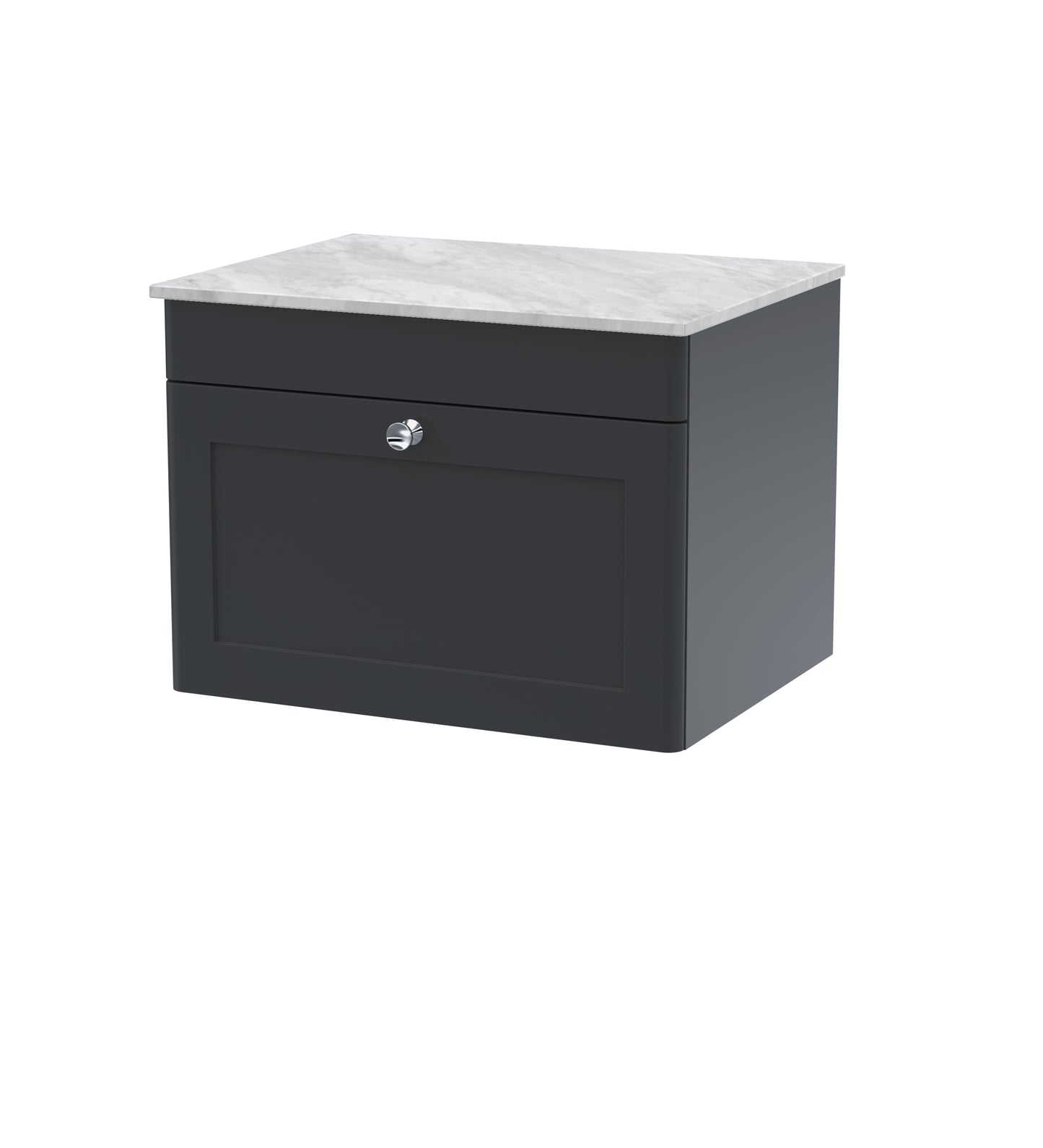 NUIE 600mm Wall Hung 1-Drawer Vanity with Marble Top