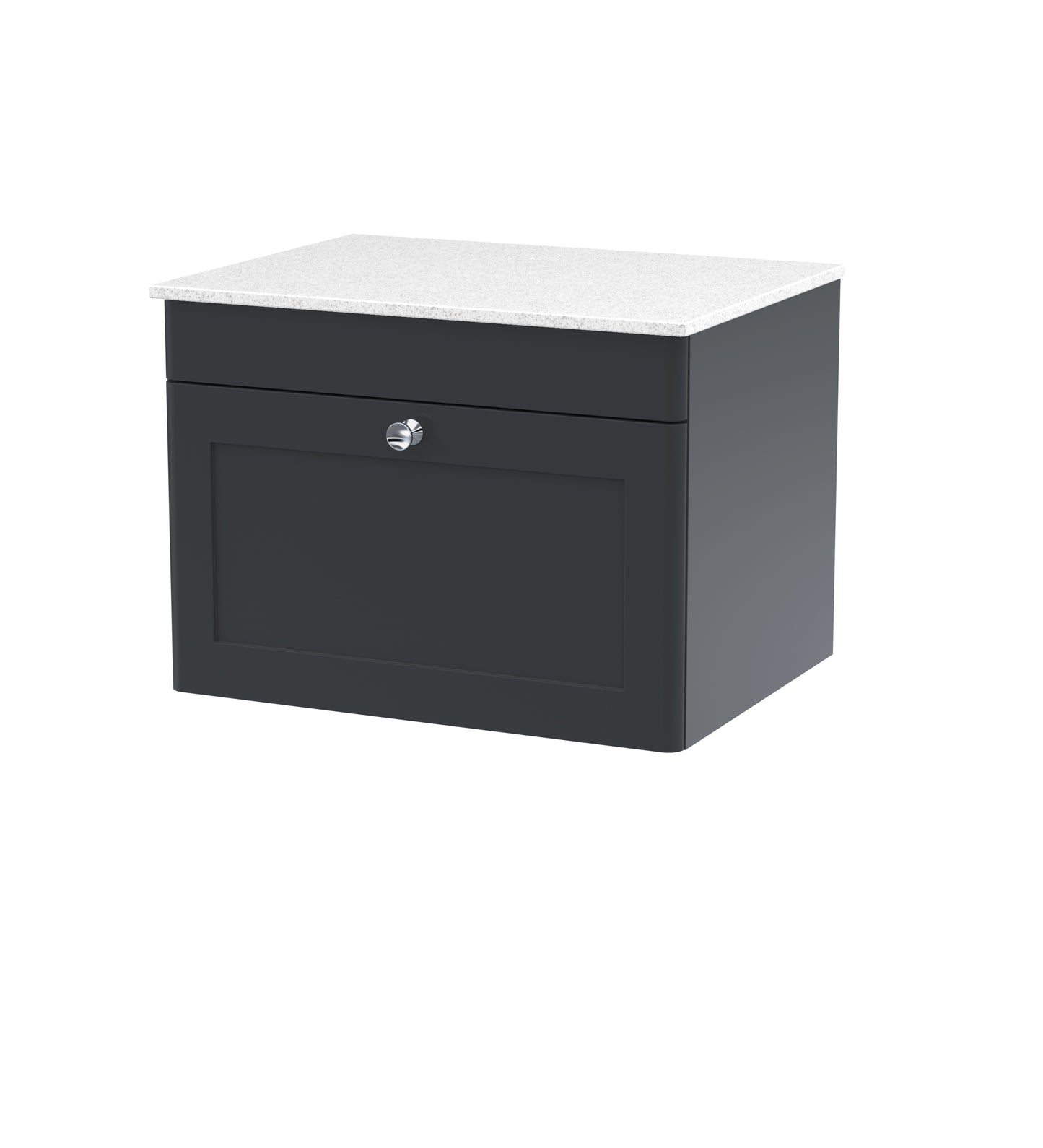 NUIE 600mm Wall Hung 1-Drawer Vanity with Marble Top