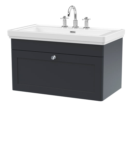 NUIE 800mm Wall Hung 1-Drawer Vanity & Basin 3TH