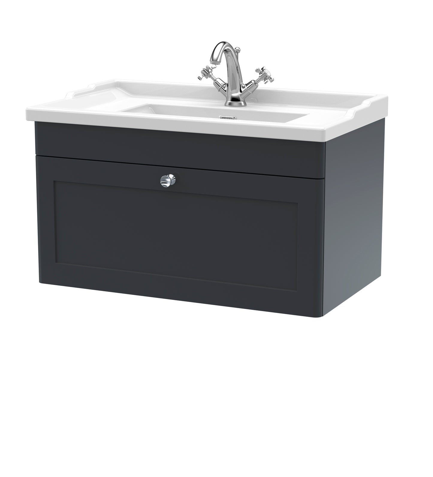 NUIE 800mm Wall Hung 1 Drawer Vanity & Basin 1TH
