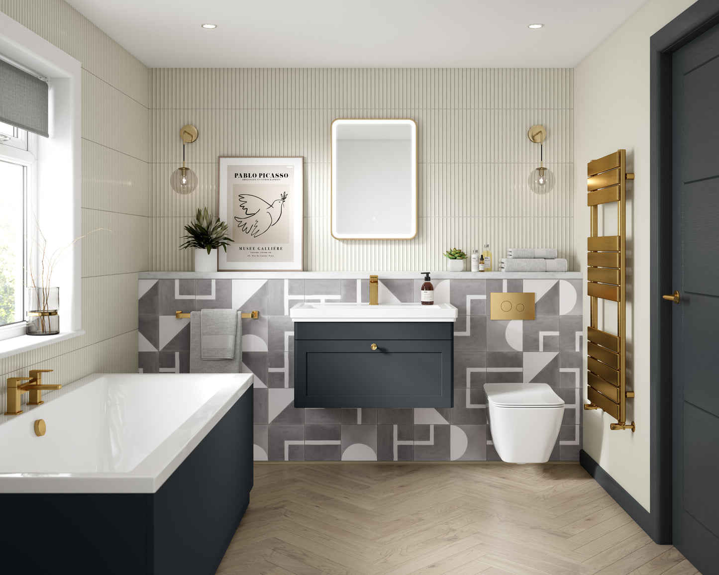 NUIE 800mm Wall Hung 1-Drawer Vanity & Basin 1TH