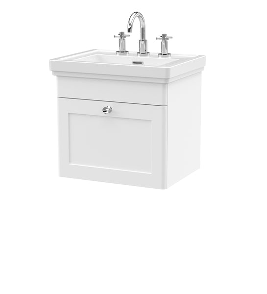 NUIE 500mm Wall Hung 1-Drawer Vanity & Basin 3TH