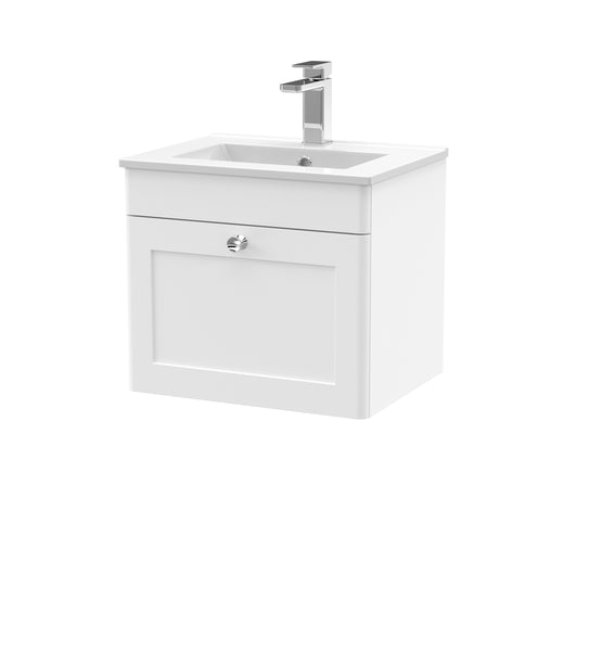 NUIE 500mm Wall Hung 1 Drawer Vanity & Basin 2