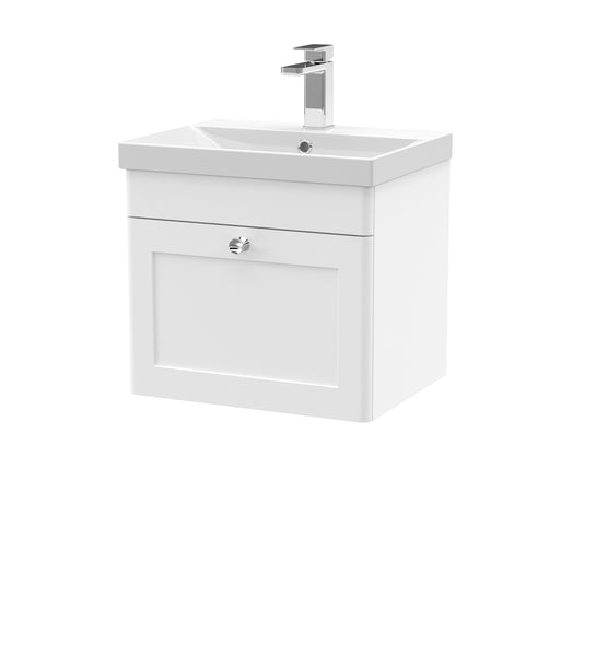NUIE 500mm Wall Hung 1 Drawer Vanity & Basin 3