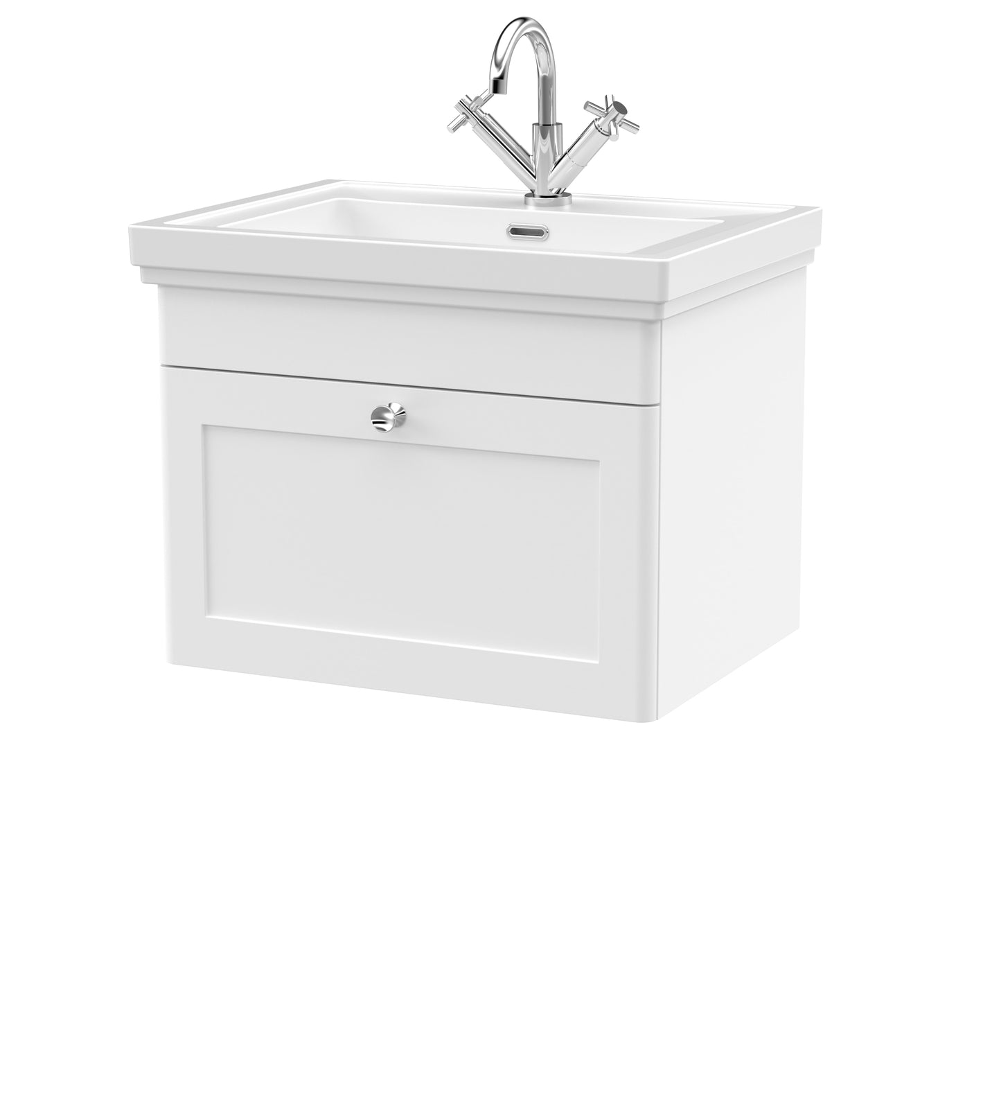 NUIE 600mm Wall Hung 1-Drawer Vanity & Basin 1TH