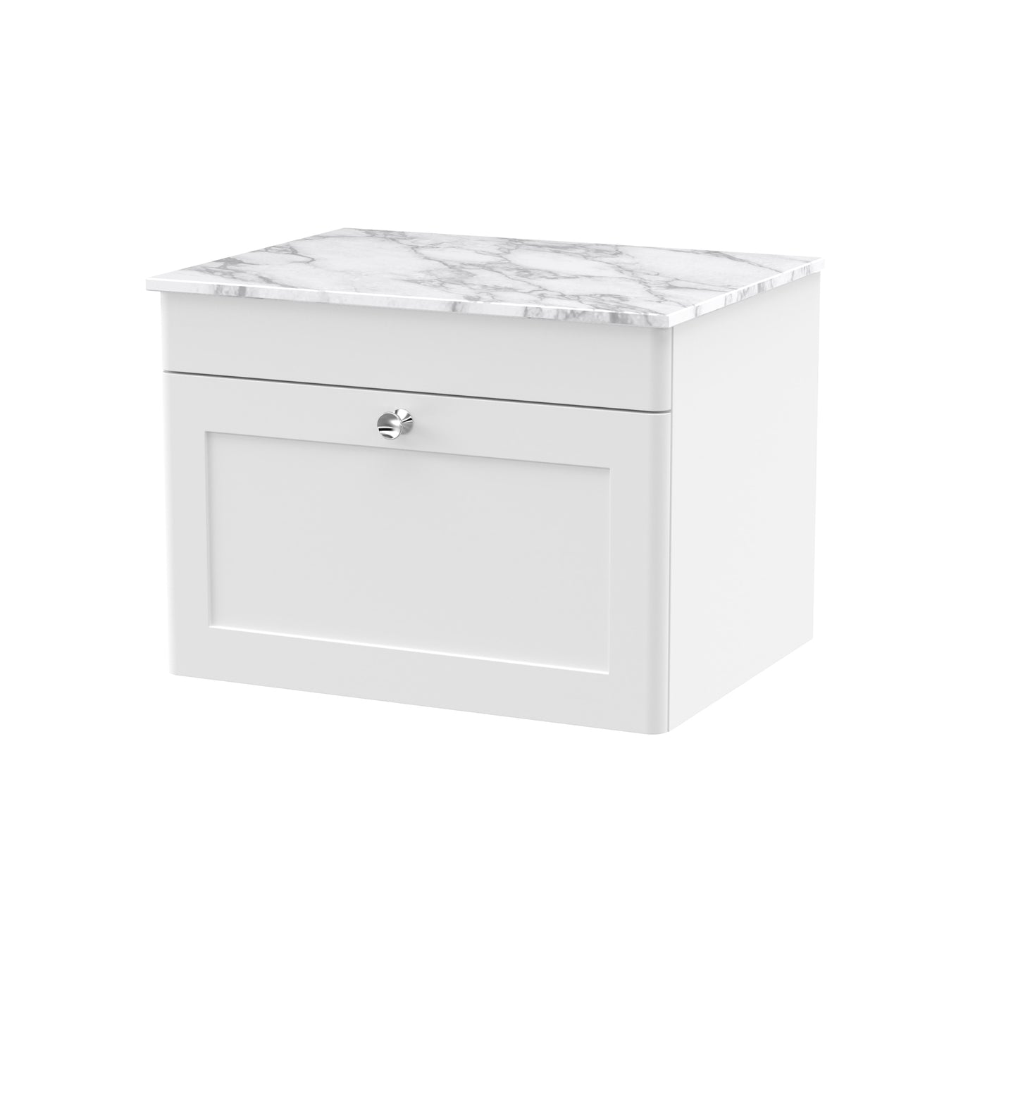 NUIE 600mm Wall Hung 1-Drawer Vanity with Marble Top