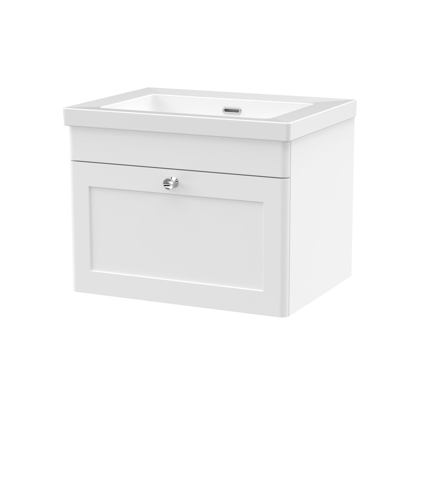 NUIE 600mm Wall Hung 1-Drawer Vanity with Basin - 0 Tap Hole