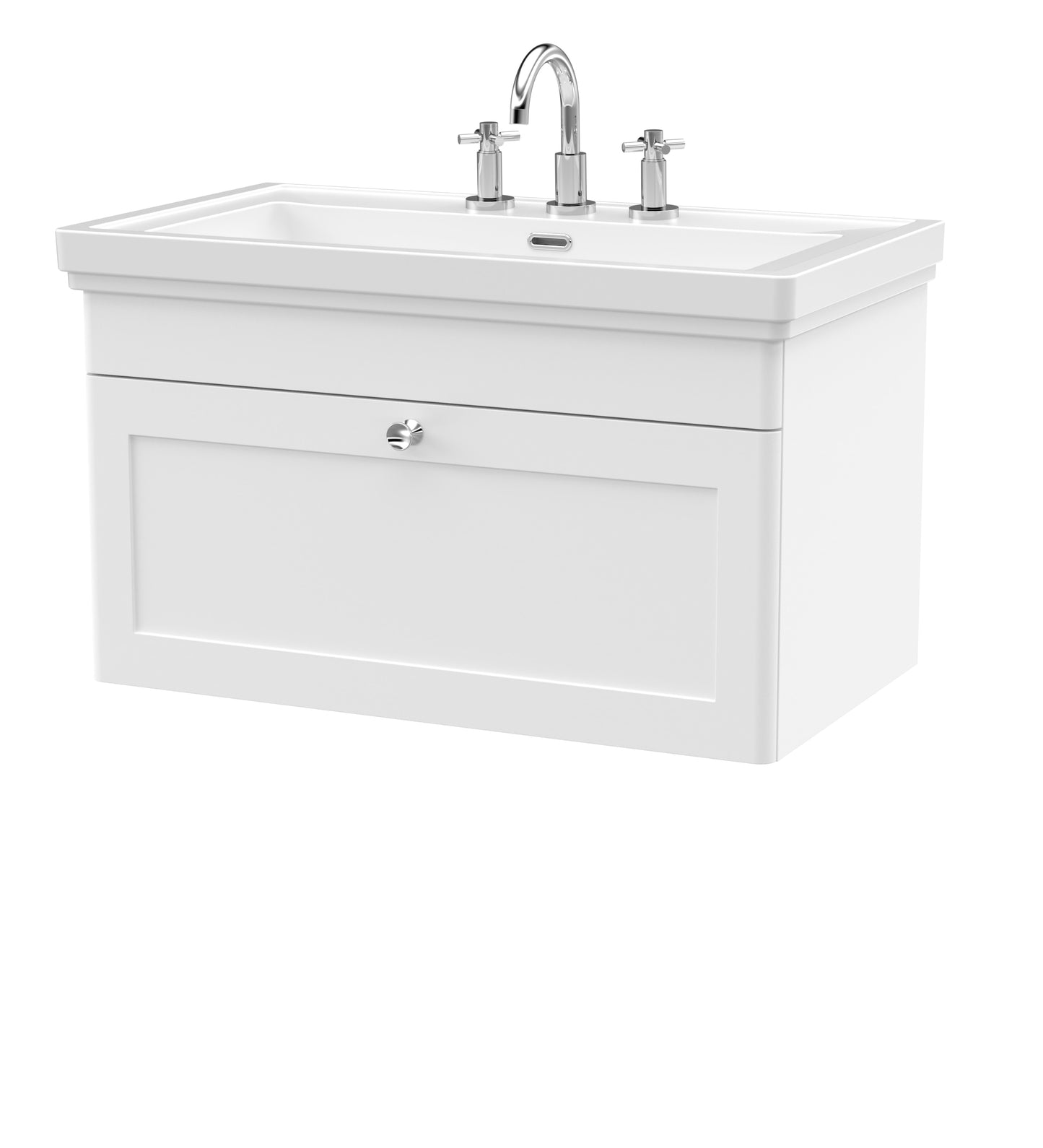 NUIE 800mm Wall Hung 1-Drawer Vanity & Basin 3TH