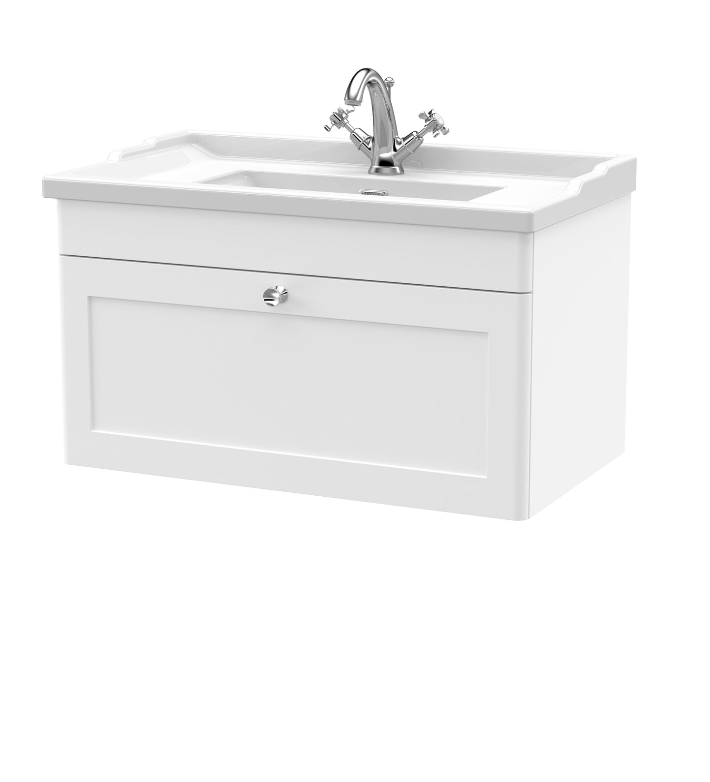 NUIE 800mm Wall Hung 1 Drawer Vanity & Basin 1TH