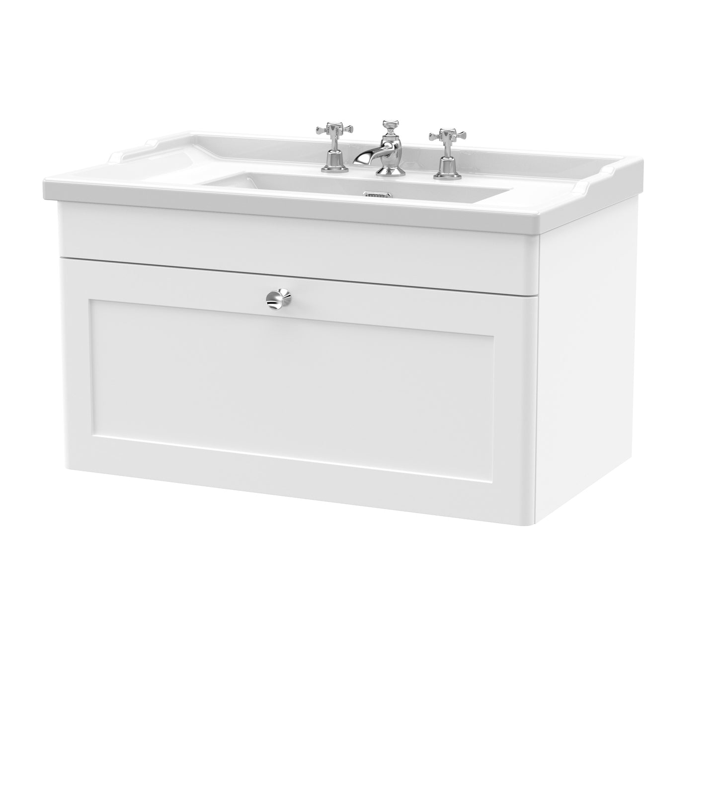 NUIE 800mm Wall Hung 1 Drawer Vanity & Basin 3TH
