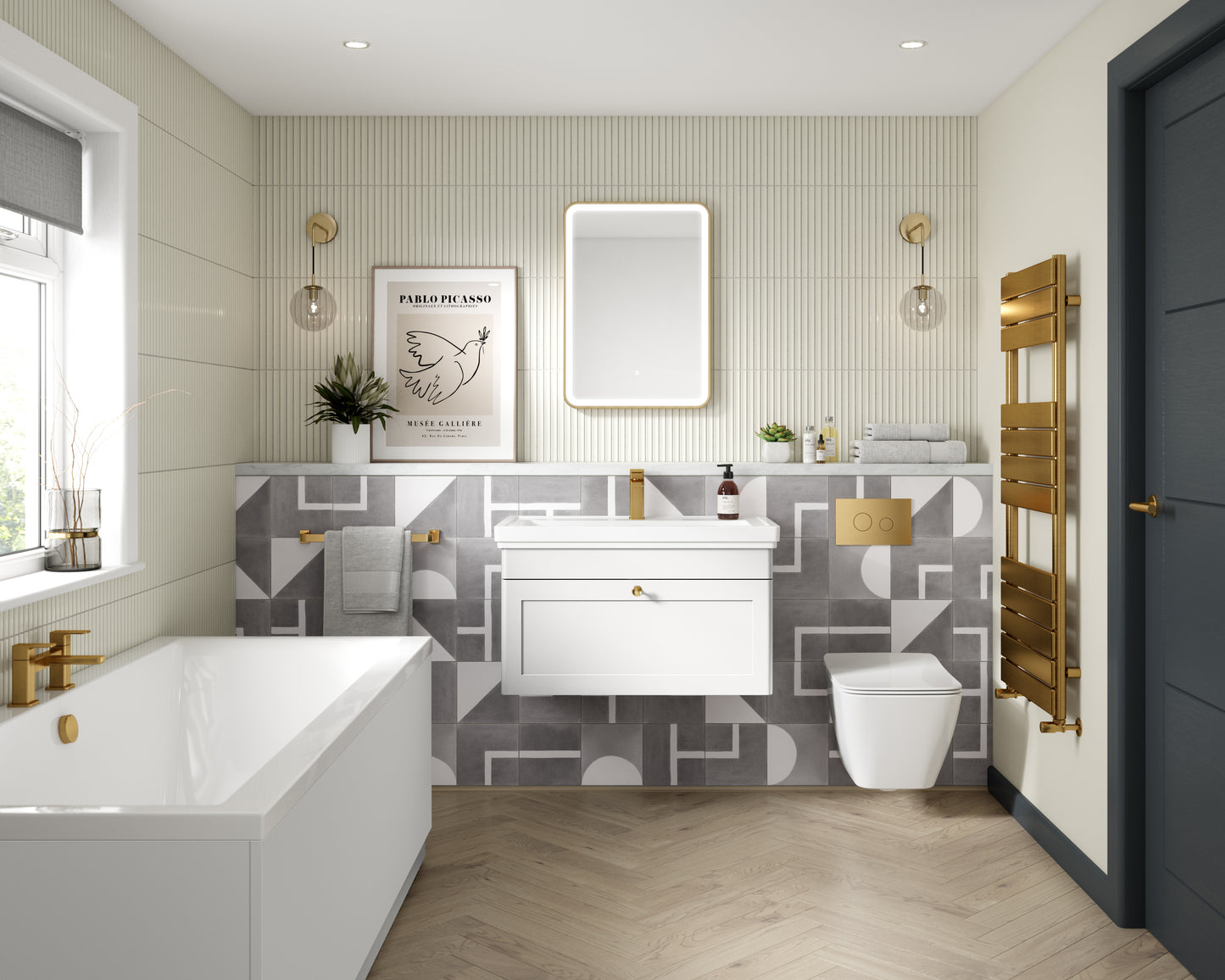 NUIE 800mm Wall Hung 1-Drawer Vanity & Basin 1TH