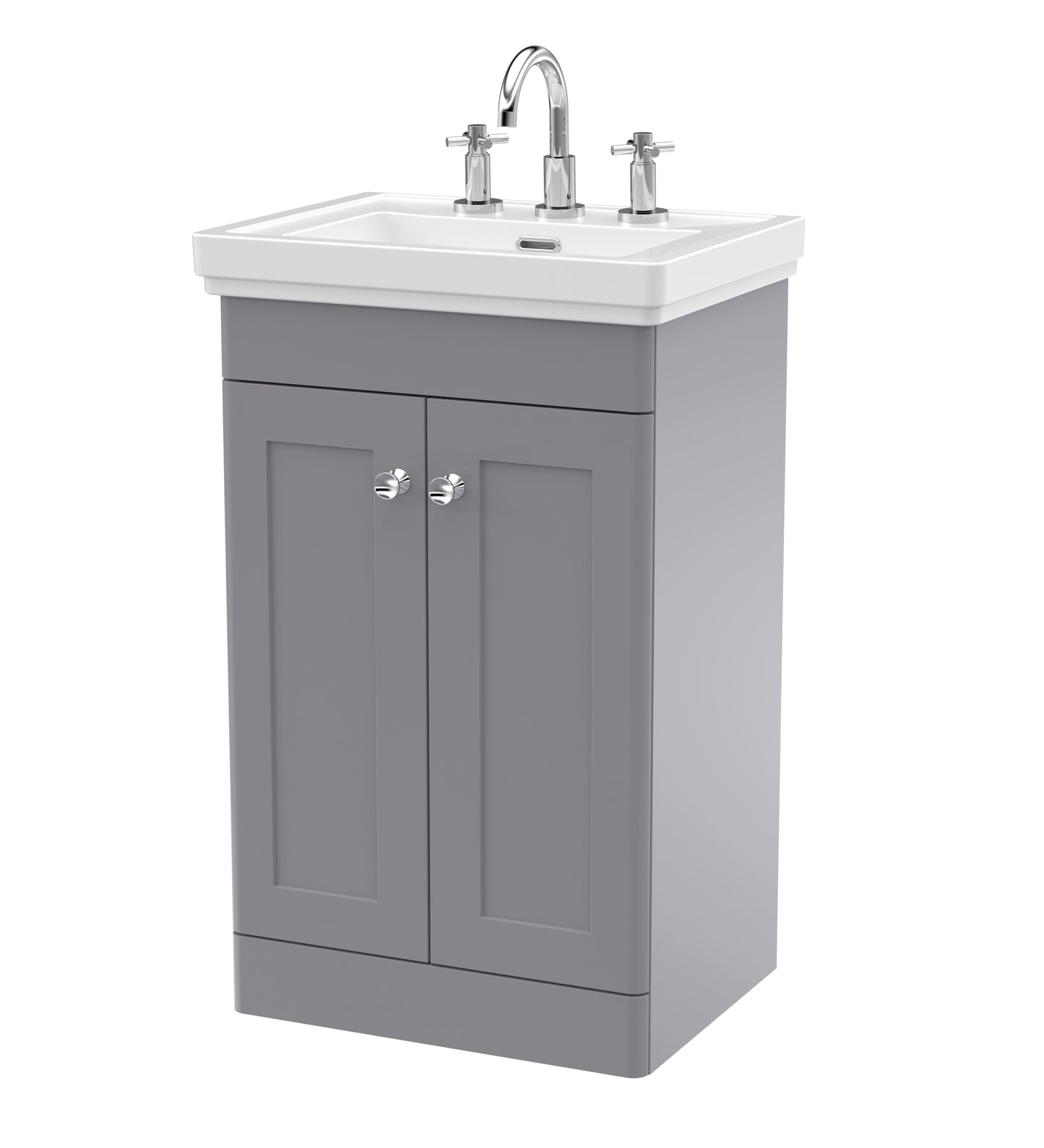 NUIE 500mm Floor Standing 2-Door Vanity & Basin 3TH