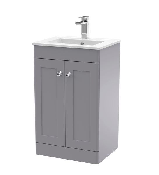 NUIE 500mm Floor Standing 2 Door Vanity & Basin 2