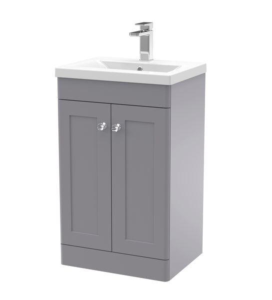NUIE 500mm Floor Standing 2 Door Vanity & Basin 1