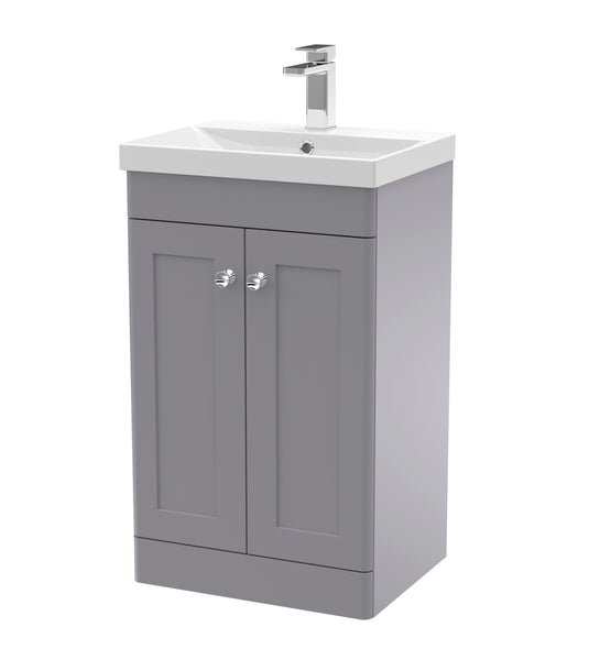 NUIE 500mm Floor Standing 2 Door Vanity & Basin 3
