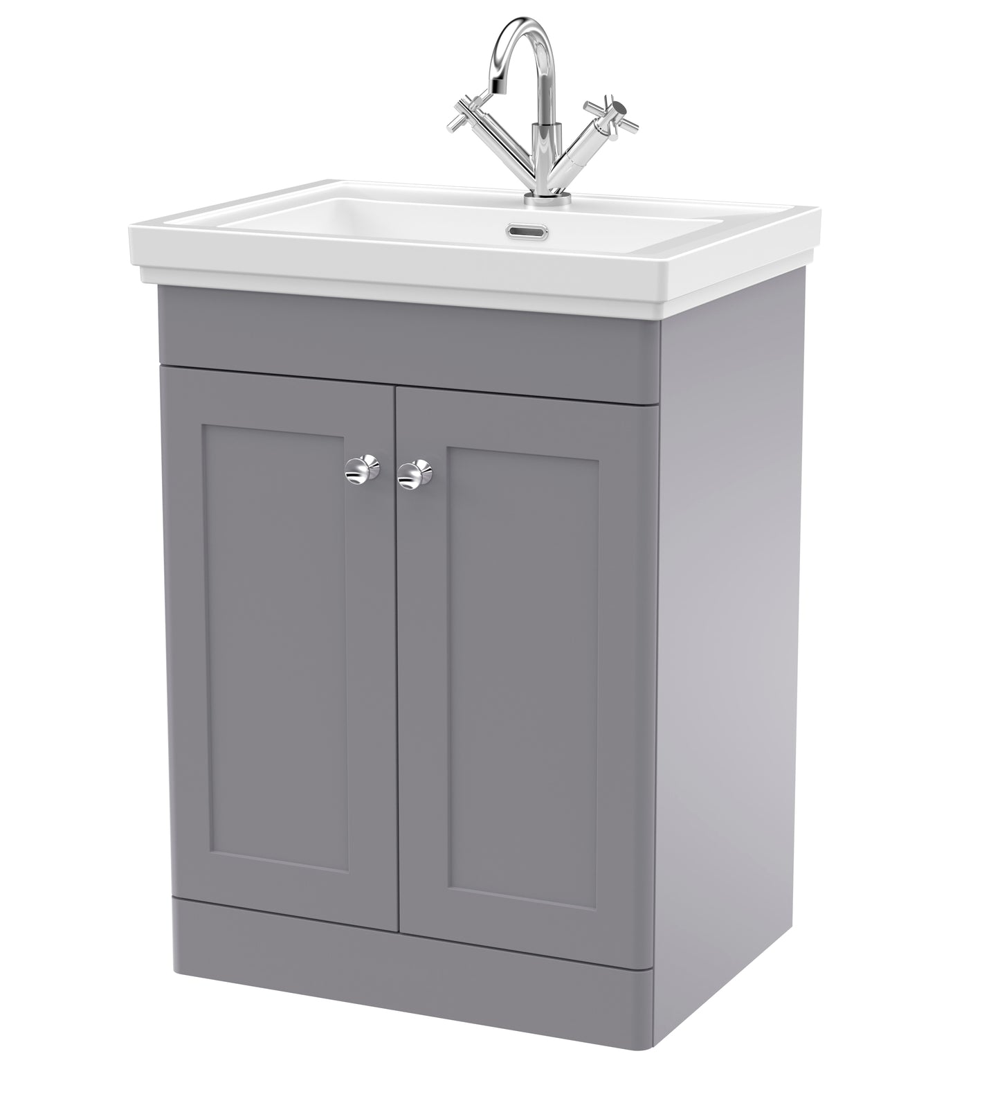 NUIE 600mm Floor Standing 2-Door Vanity & Basin 1TH
