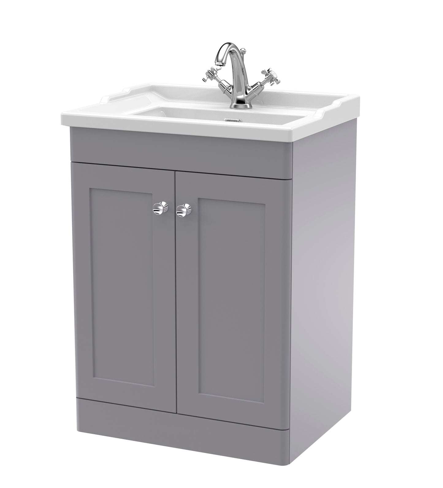 NUIE 600mm Floor Standing 2 Door Vanity & Basin 1TH