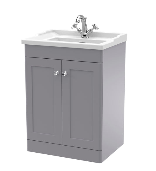 NUIE 600mm Floor Standing 2 Door Vanity & Basin 1TH