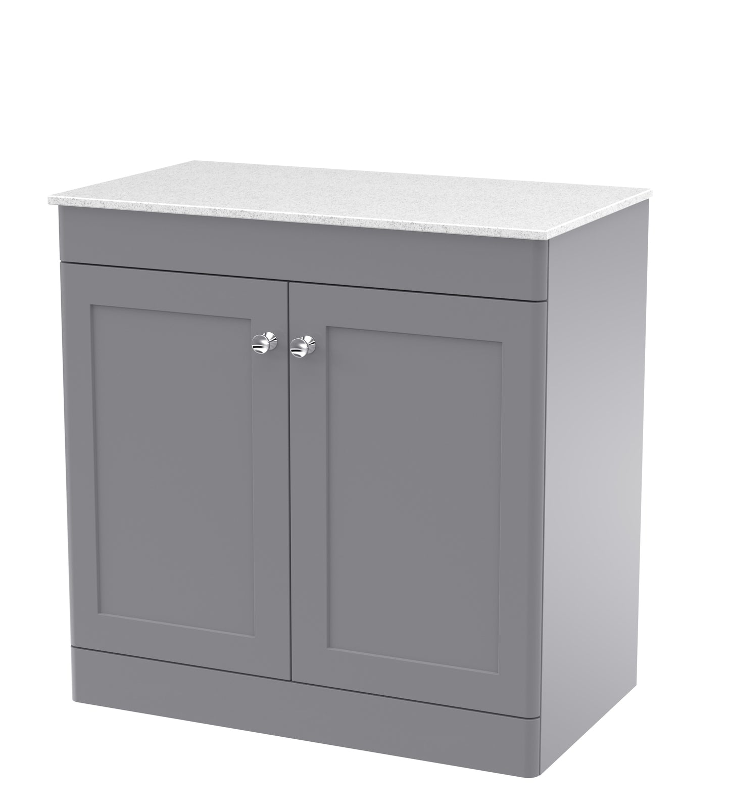NUIE 800mm Floor Standing 2-Door Vanity with Marble Top