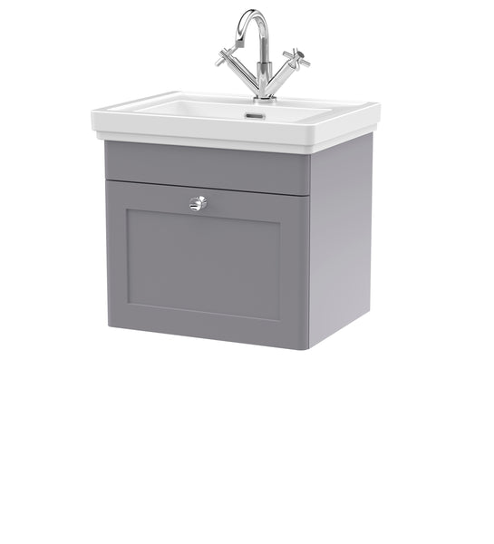 NUIE 500mm Wall Hung 1-Drawer Vanity & Basin 1TH