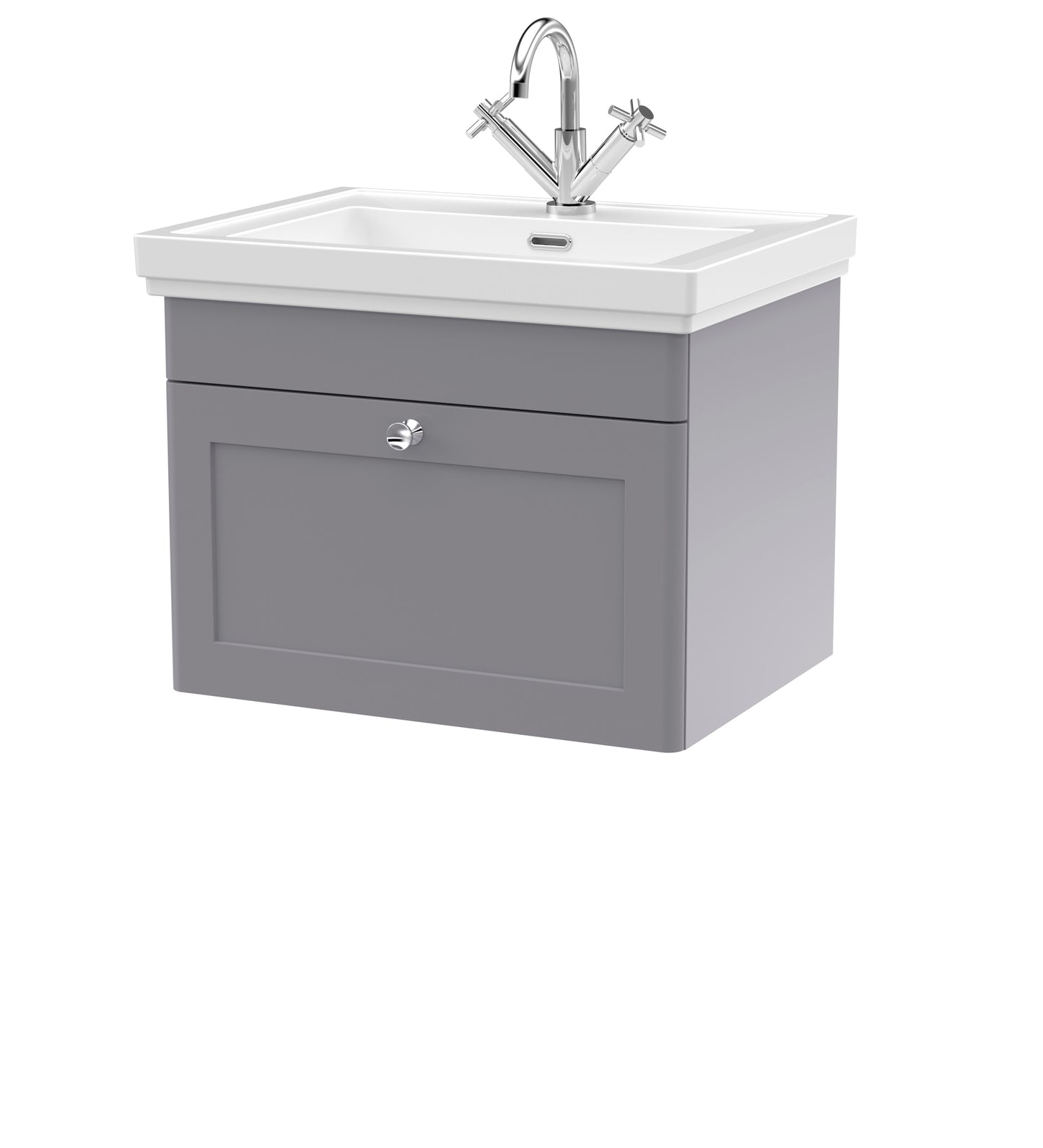 NUIE 600mm Wall Hung 1-Drawer Vanity & Basin 1TH