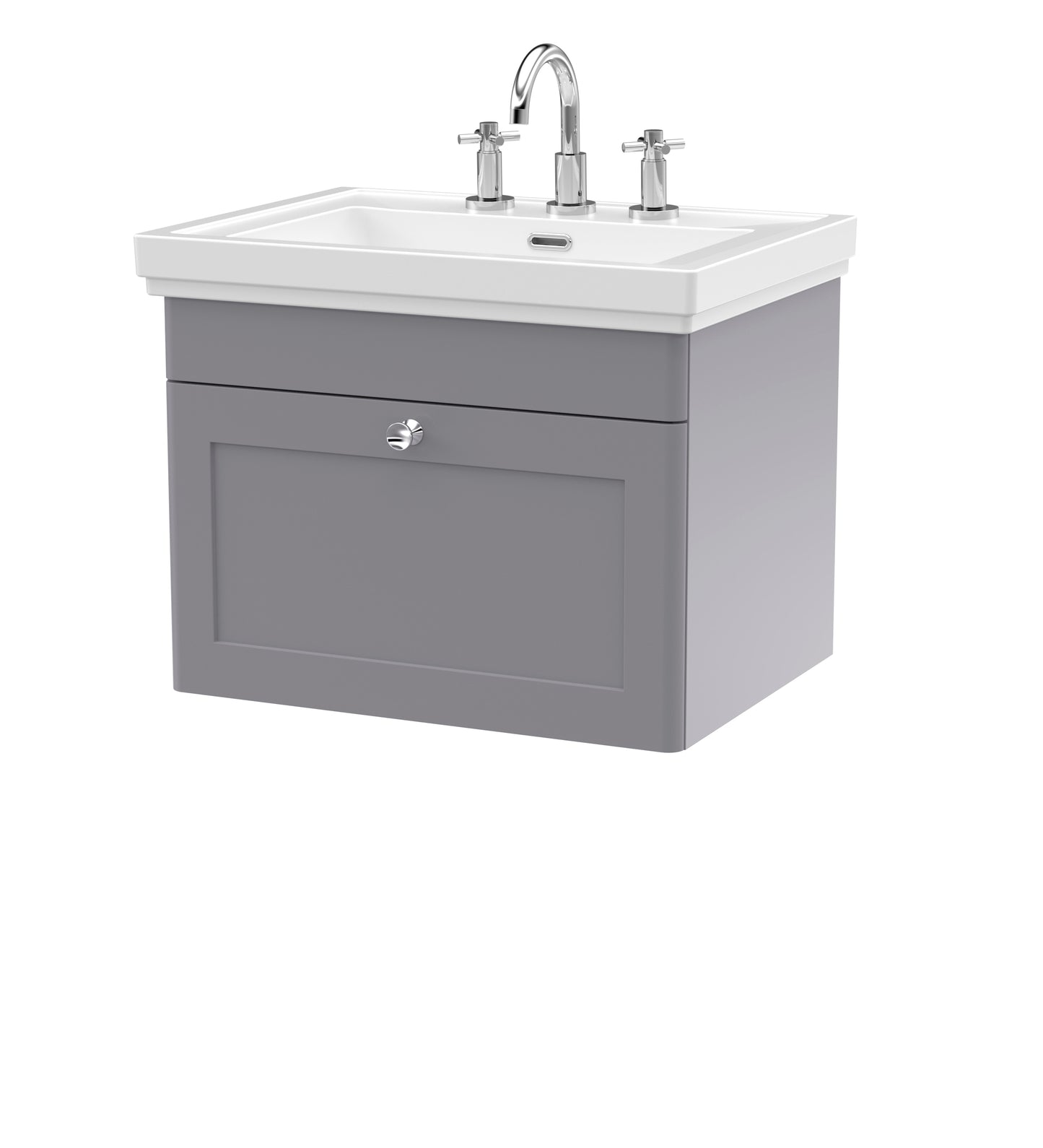 NUIE 600mm Wall Hung 1-Drawer Vanity & Basin 3TH