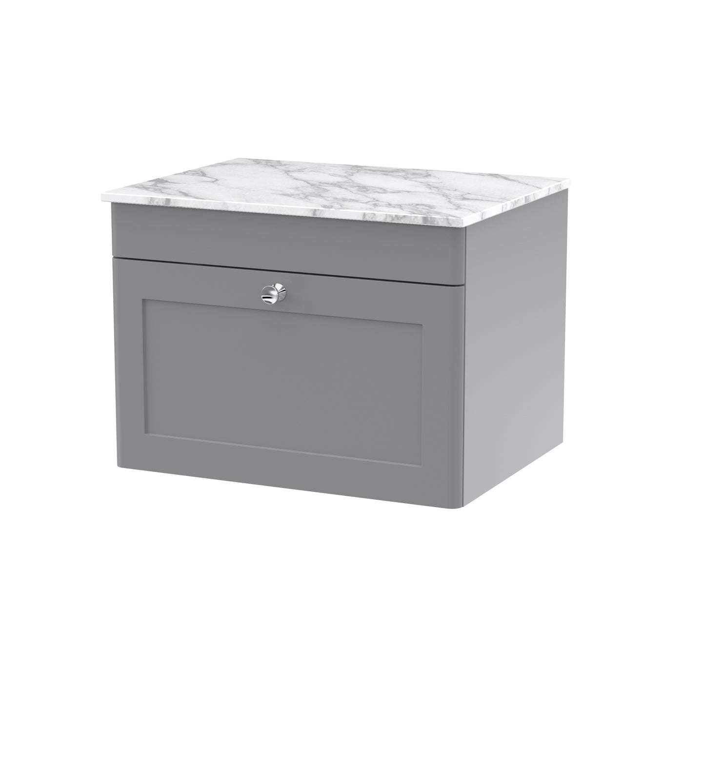 NUIE 600mm Wall Hung 1-Drawer Vanity with Marble Top