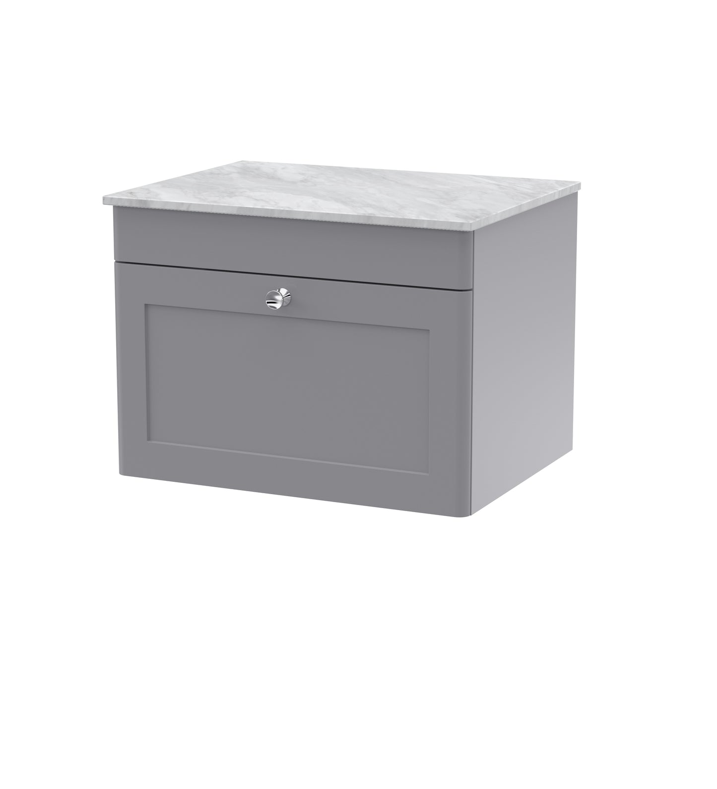 NUIE 600mm Wall Hung 1-Drawer Vanity with Marble Top