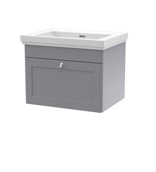 NUIE 600mm Wall Hung 1 Drawer Vanity & Basin 0TH